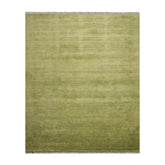 Erhart Multi Size Green Hand Knotted Handmade wool Plain Solid Minimalist Modern Area Rug